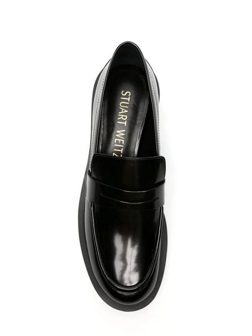 Mocasssino nero con finitura verniciata STUART WEITZMAN | SG649APSBLK